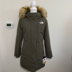 The North Face Women’s Arctic Parka New Taupe Green Sz L